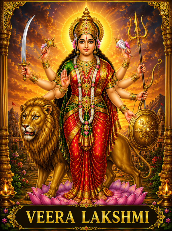 Ashta Lakshmi VI: Veera Lakshmi | Courage, Strength & Fearless Confidence | Premium Morphic Field | Dynamic Energy Field