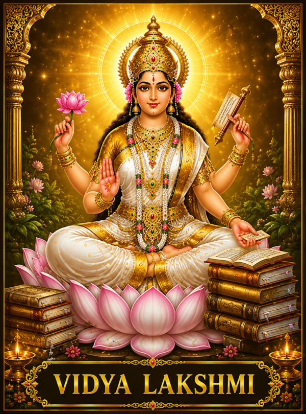Ashta Lakshmi VIII: Vidya Lakshmi | Knowledge, Wisdom & Intellectual Excellence | Premium Morphic Field | Dynamic Energy Field